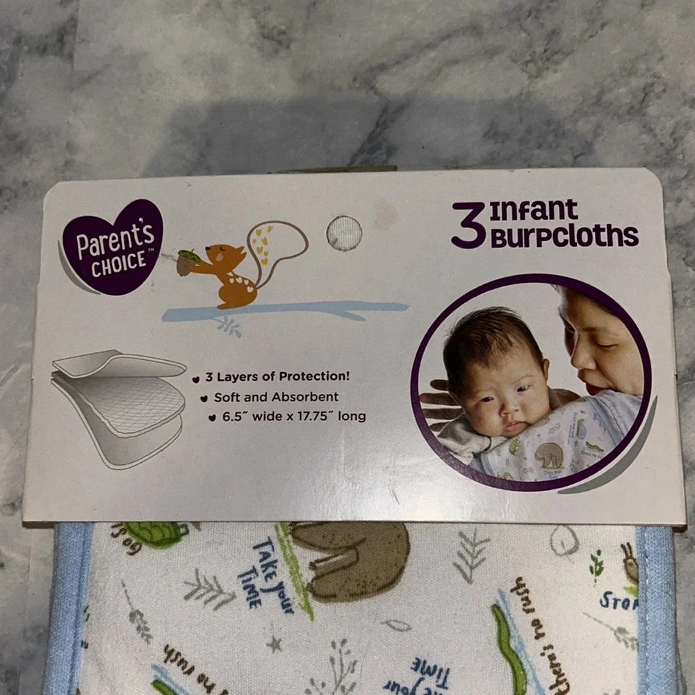 Parent's Choice 3-Pack of Infant Burp Cloths